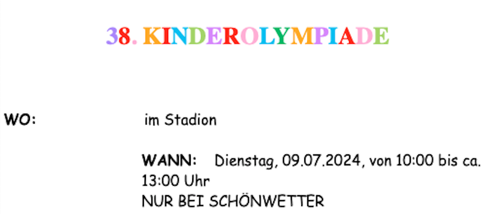 Kinderolympiade 2024 Beitragsbild